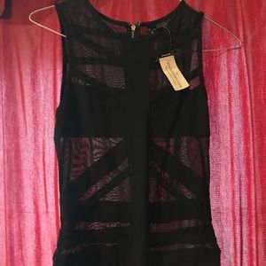 Sheer black bodysuit